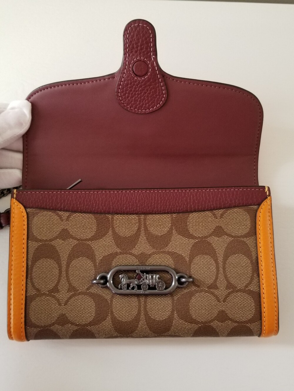 Coach Signature Colorblock Jade Chain Crossbody - Picture 7 of 14